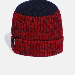The Roadster Lifestyle Co Unisex Navy Blue & Red Colourblocked Beanie-image-64