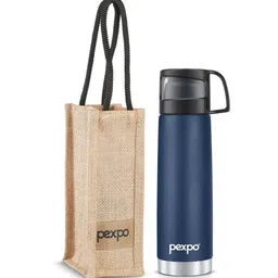 Pexpo FERERRO ISI Certified Thermosteel 500ml Hot & Cold Blue Insulated Bottle-image-63