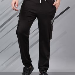 AKTIO Men Cotton Mid-Rise Relaxed-Fit Cargo Joggers-image-56