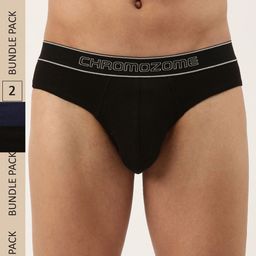 Chromozome Men Pack Of 2 Premium Pure Cotton Ribbed Briefs 8902733639989-image-38