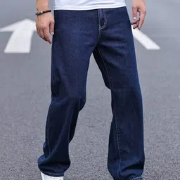 DENIMLOOK Men Baggy Loose FitMid-Rise Stretchable Jeans-picture-22