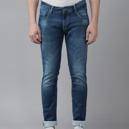 SPYKAR Men Slim Fit Low-Rise Heavy Fade Stretchable Jeans-picture-44