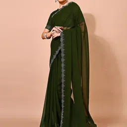 Leelavati Embellished Beads and Stones Pure Chiffon Saree-image-58