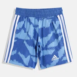 ADIDAS Boys Printed Side Striped Detail Pure Cotton Shorts-picture-17