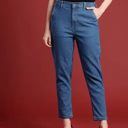 all about you Women Mom Fit High-Rise Light Fade Stretchable Jeans-picture-0