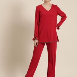 Qurvii V-Neck Ribbed Co-Ords-picture-19