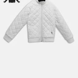 t-base Kids White & Black Reversible Bomber Jacket-21