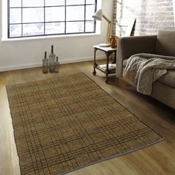 Romee Brown Checked Dhurrie-23