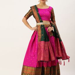 Fabcartz Semi-Stitched Lehenga & Unstitched Blouse With Dupatta-picture-10