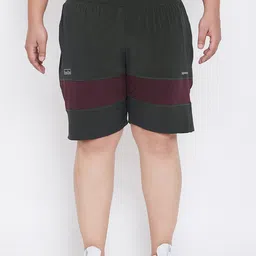 bigbanana Plus Size Men Black Solid Antimicrobial Sports Shorts-image-47