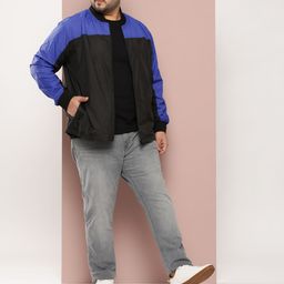 Sztori Plus Size Colourblocked Bomber Jacket-42