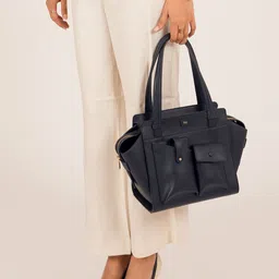 HIE Women Textured Structured Leather Shoulder Bag-image-25