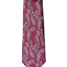 Tossido Men Maroon Woven Designed Broad Tie-image-60
