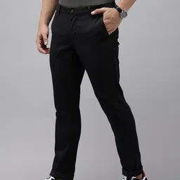 Arrow Men Bronson Slim Fit Low-Rise Trousers-picture-35