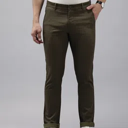 Arrow Men Checked Bronson Slim Fit Low-Rise Trousers-image-27