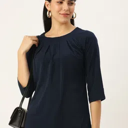 SHANVIKA Solid Pleated Regular Top-image-67
