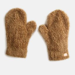 Cherry Crumble Kids Brown Solid Fur Gloves-image-47
