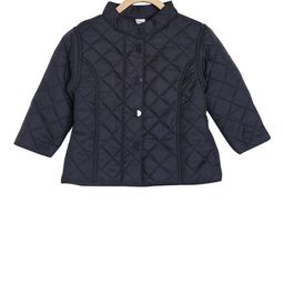 MINI KLUB Girls Navy Blue Solid Quilted Jacket-image-62
