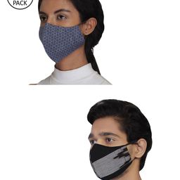 Anekaant Unisex Pack Of 2 Printed 3-Ply Reusable Cloth Masks-16