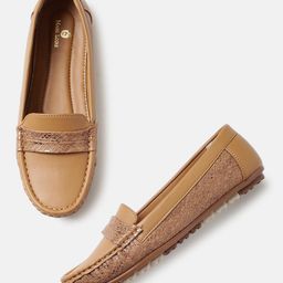 Marc Loire Women Beige Embellished Ballerinas Flats-11