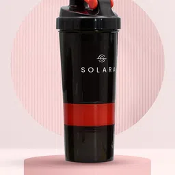 Solara Red & Black Plastic Water Bottle 650 ML-0