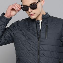 The Indian Garage Co Men Navy Blue Padded Jacket-picture-58