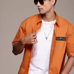 The Roadster Life Co. Applique Detailed Pure Cotton Relaxed Fit Casual Shirt-image-74