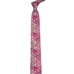 Tossido Men Pink & White Printed Broad Tie-image-79