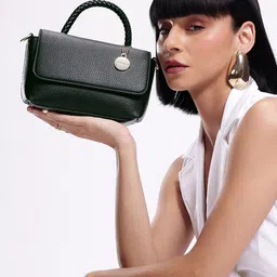 Mast & Harbour Textured Structured Satchel Bag-16