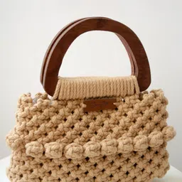 DECORDILL Textured Knotted Structured Handheld Bag-49