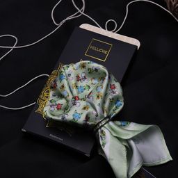 PELUCHE Men Green Cartoon Character Pocket Square-picture-28