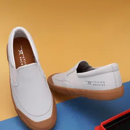 Flying Machine Men Contrast Sole Slip-On Sneakers-image-21