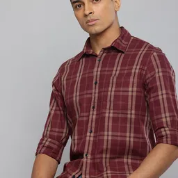 Flying Machine Slim Fit Checked Pure Cotton Casual Shirt-picture-10