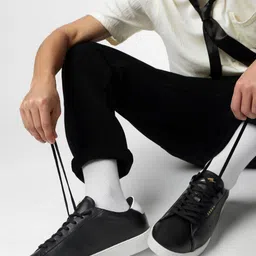 ZEESH Men Lightweight Leather Lace-Ups Sneakers-image-43