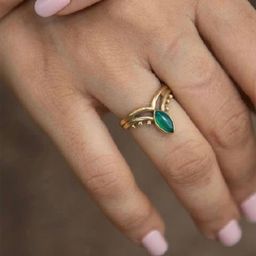 Soul Works Stone-Studded Adjustable Finger Ring-50
