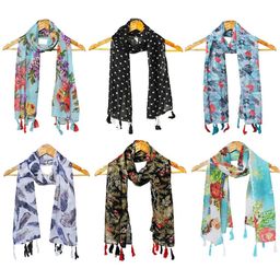 StoleVilla Women Pack Of 6 Printed Cotton Scarf-image-6