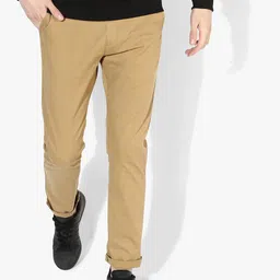 Khaki Solid Track Pants-image-83