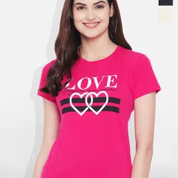 Fabflee Women Multicoloured 3 V-Neck T-shirt-image-56