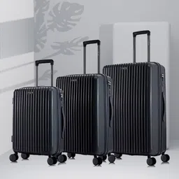 Nasher Miles Set of 3 Auroville Solid Trolley Bag-23