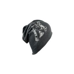 Bunnywave Unisex Grey Printed Beanie Cap-21