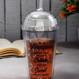 Archies Silver-Toned & Transparent Printed Sipper Bottle With Sparkle-image-32