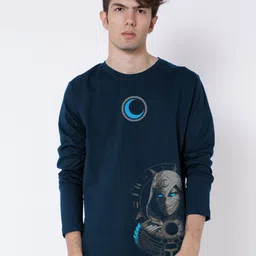 Bewakoof Men Blue Printed Pure Cotton T-shirt-picture-25