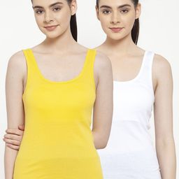 Friskers Women Pack Of 2 Solid Knitted Tank Tops-picture-28