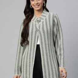Pierre Carlo Women Striped Longline Cardigan-picture-20
