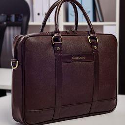 Gauge Machine Unisex Textured PU Laptop Bag-54