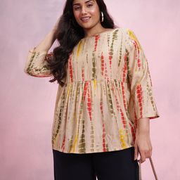 DressBerry Curve Printed A-Line Top-image-34