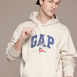 GAP Brand Logo & Mickey Mouse Printed Hooded Sweatshirt-image-30