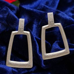 Zoey Silver-Plated Contemporary Drop Earrings-23