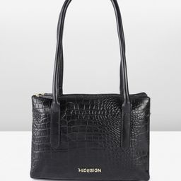 Hidesign Animal Textured Leather Structured Shoulder Bag-34