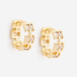DressBerry Gold-Plated Cubic Zirconia Circular Hoop Earrings-image-49